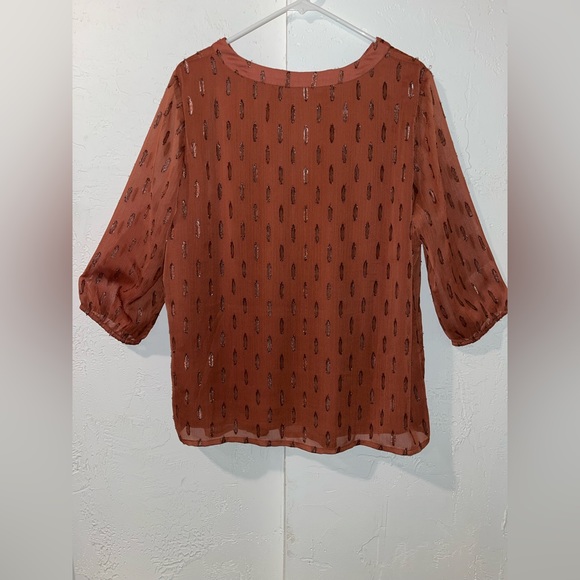 Ambria Shimmery Rust Blouse - Picture 6 of 14